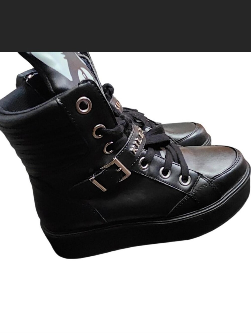 Killstar Keiko Kitty Hi Tops Size 7 - Picture 4 of 8
